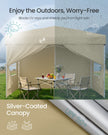 Pop Up Gazebo - 9.4L - PE Plastic, Steel - UV Protection, Drizzle-Resistant