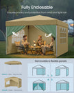 Pop Up Gazebo - 9.4L - PE Plastic, Steel - UV Protection, Drizzle-Resistant