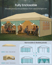 Pop Up Gazebo - 30L - Steel & Oxford Fabric - UV Protection - Drizzle-Resistant