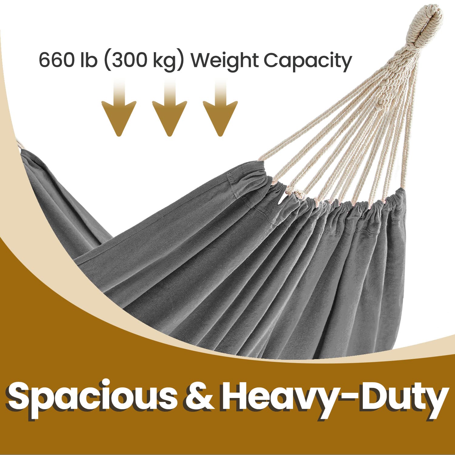 Hammock – Cotton – Multicolor – Portable, 300 kg Load Capacity, 210 x 150 cm