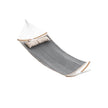 Double Hammock – Oxford Fabric – Gray – Padded with Detachable Bamboo Spreader Bars and Pillow