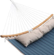 Double Hammock – Oxford Fabric – Blue – Quilted with Pillow and Bamboo Spreader Bars
