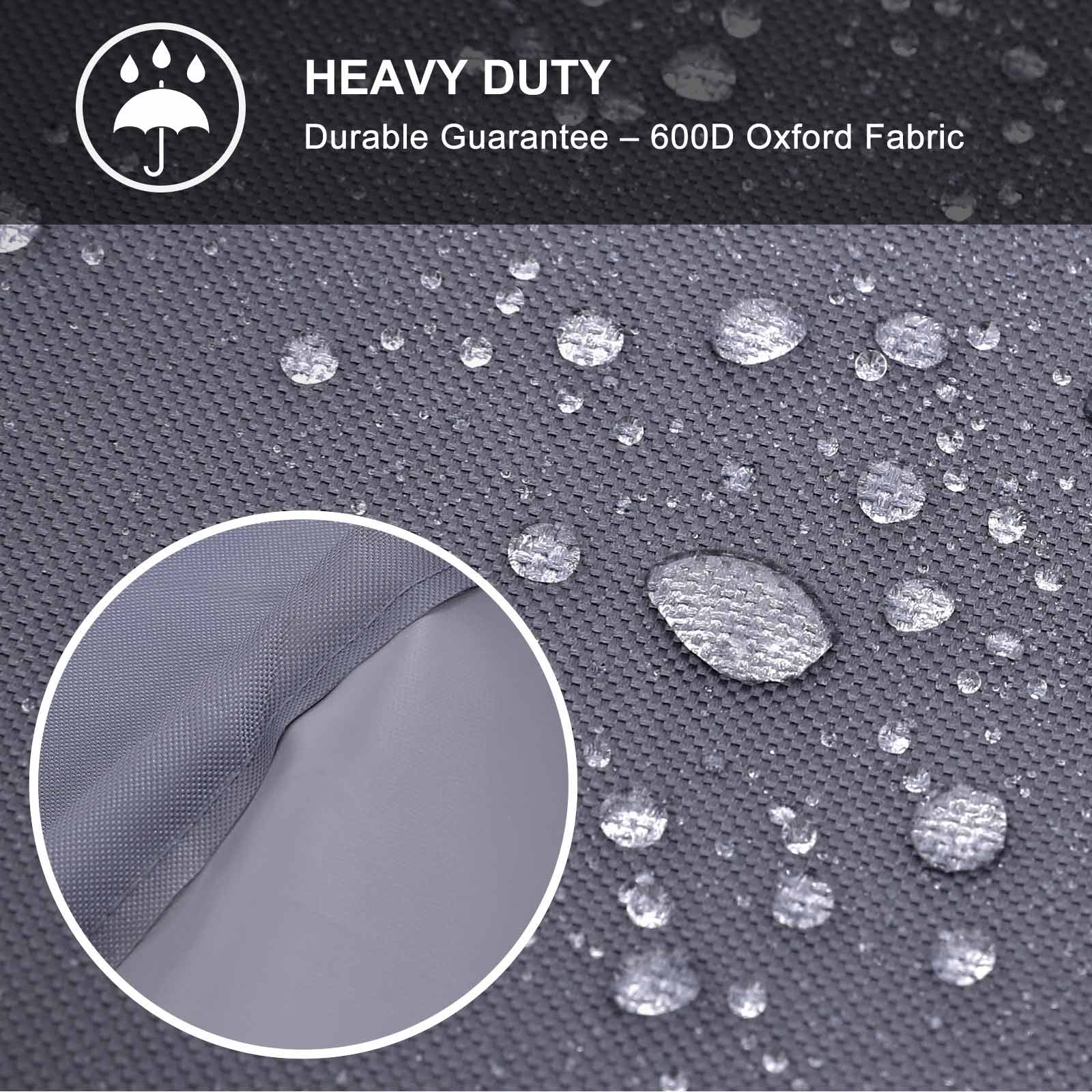 Parasol Umbrella Cover – Waterproof 600D Oxford Fabric – Dark Grey – Includes Rod and Zipper