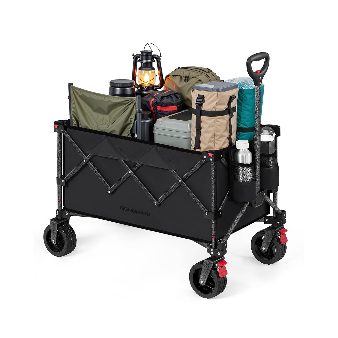 Foldable Trolley – Fabric – Ink Black – 150 L Capacity, Holds up to 150 kg