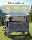 Foldable Trolley – Metal – Slate Grey – 150 L Capacity, Holds up to 150 kg, Space-Saving Design with Removable Wheels