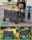 Foldable Trolley – Metal – Slate Grey – 150 L Capacity, Holds up to 150 kg, Space-Saving Design with Removable Wheels