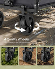 Foldable Camping Trolley – Steel – Slate Grey – 4 Reinforced Wheels, Compact Design