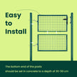 Garden Door – Metal – Green – Lockable Outdoor Gate with Fence, 106 x 100 cm