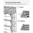Gabion Basket – Galvanized Metal – Silver – Durable Wire Mesh 10 x 5 cm, 100 x 50 x 30 cm