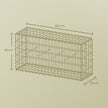 Metal Gabion Basket – Mesh – Silver – Set of 2 for Garden Fence Wall Partition