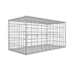 Gabion Basket – Metal – Silver – Garden Fence 100 x 50 x 50 cm