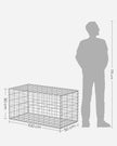 Gabion Basket – Metal – Silver – Garden Fence 100 x 50 x 50 cm