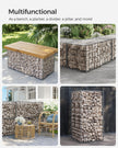 Gabion Basket – Metal – Silver – Garden Fence 100 x 50 x 50 cm