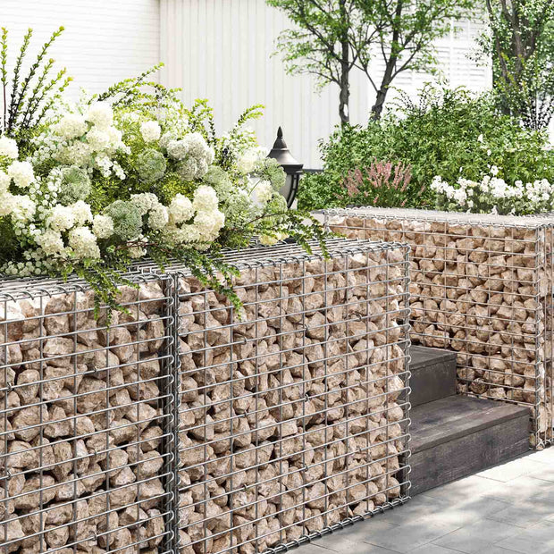 Gabion – Galvanized Steel – Silver – 100 x 80 x 30 cm, Mesh Size 10 x 5 cm