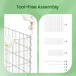 Metal Gabion Cage Basket – Galvanized Steel – Silver – Set of 10 with 10 x 5 cm Mesh Size