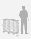 Gabion – Galvanized Steel – Silver – 100 x 80 x 30 cm, Mesh Size 10 x 5 cm