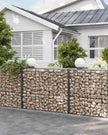 Gabion – Galvanized Steel – Silver – 100 x 80 x 30 cm, Mesh Size 10 x 5 cm