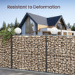 Gabion Baskets – Metal – Silver – Set of 4 with 5 x 10 cm Mesh for Stones and Garden Fencing