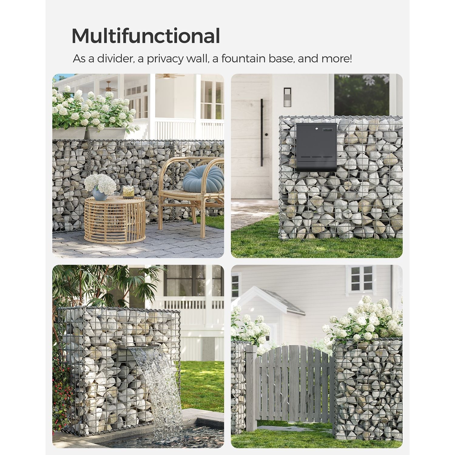 Gabion – Galvanized Wire – 100 x 95 x 30 cm – 4 mm Mesh Diameter