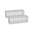Gabion Cage – Galvanized Metal – Silver – 100 x 30 x 30 cm with 10 x 5 cm Mesh