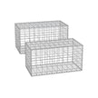 Metal Gabion Cages – Steel – Silver – Garden Fence Stone Basket 100 x 50 x 50 cm