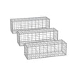 Gabion Cage – Galvanized Metal – Silver – 100 x 30 x 30 cm with 10 x 5 cm Mesh