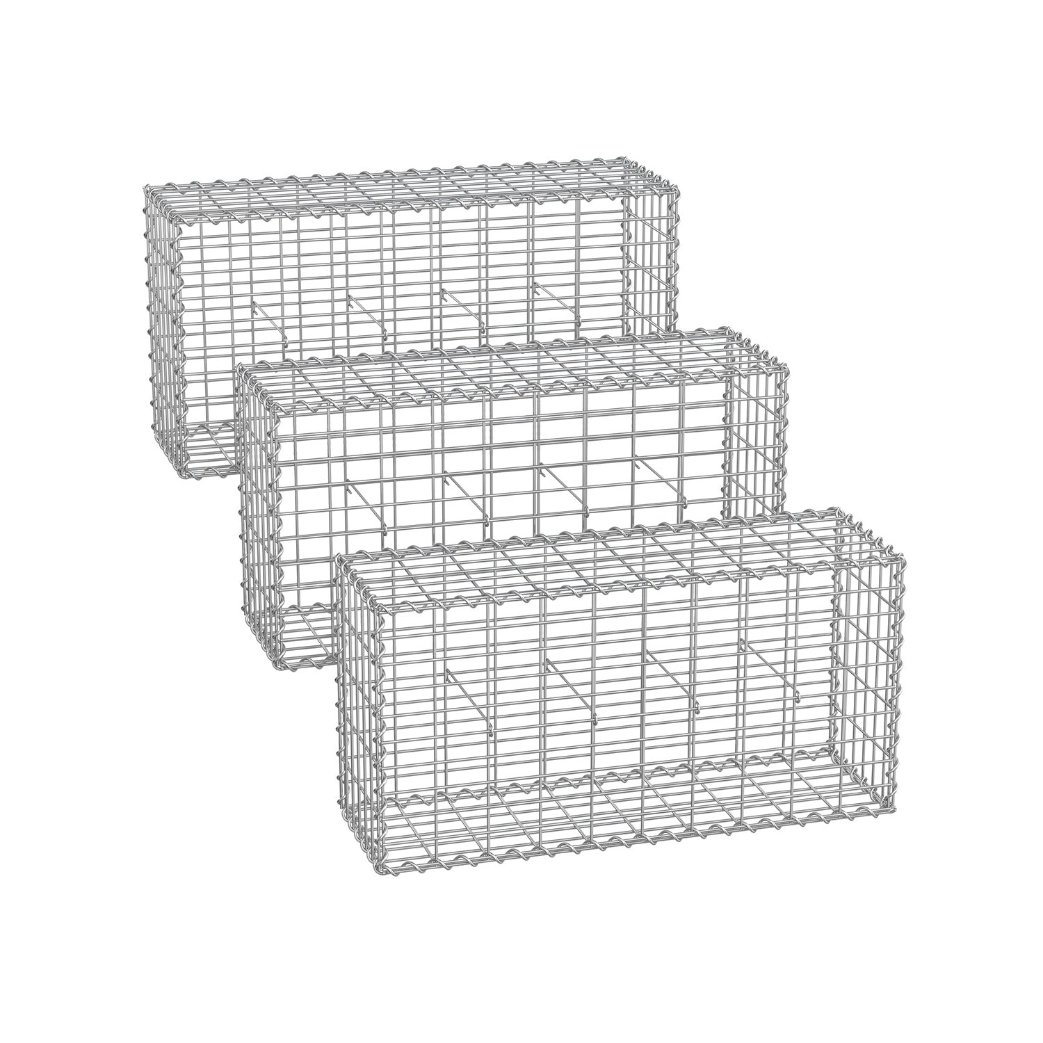 Gabion Cage – Galvanized Wire – 100 x 50 x 30 cm – Stone Retaining Structure