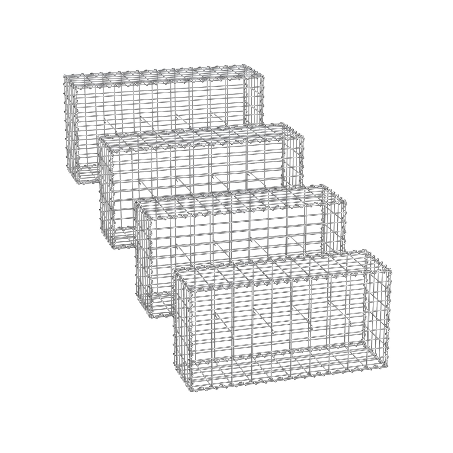 Gabion Cage – Galvanized Wire – 100 x 50 x 30 cm – Stone Retaining Structure