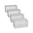 Metal Gabion Cages – Steel – Silver – Garden Fence Stone Basket 100 x 50 x 50 cm