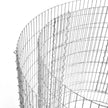 Round Metal Gabion Cage – Galvanised Steel – Silver – Rust-Resistant for Garden Decoration