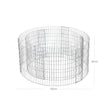 Round Metal Gabion Cage – Galvanised Steel – Silver – Rust-Resistant for Garden Decoration
