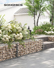 Gabion Cage – Galvanized Metal – Silver – 100 x 30 x 30 cm with 10 x 5 cm Mesh