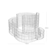 Gabion Planter – Galvanised Steel – Silver – Anti-Rust Spiral Design