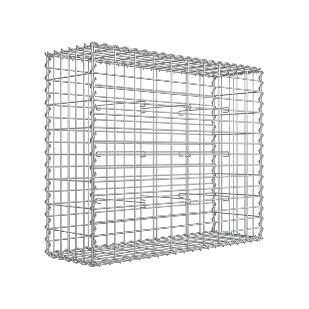 Gabion Cage – Galvanized Steel – 100 x 80 x 30 cm – 5 x 10 cm Mesh for Stones