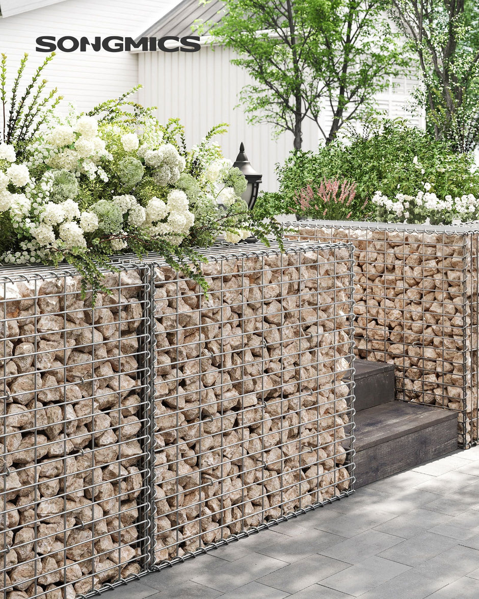 Gabion Cage – Galvanized Wire – Metal – 100 x 90 x 30 cm, 4 mm Mesh Size