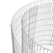 Tall Round Gabion Planter – Galvanised Steel – Silver – Rust-Resistant Decorative Garden Feature