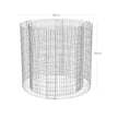 Tall Round Gabion Planter – Galvanised Steel – Silver – Rust-Resistant Decorative Garden Feature