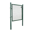 Galvanised Metal Garden Gate – Steel – Silver – Includes Lock, 150 x 106 x 6 cm