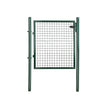 Galvanised Metal Garden Gate – Steel – Silver – Includes Lock, 150 x 106 x 6 cm
