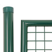 Galvanised Metal Garden Gate – Steel – Silver – Includes Lock, 150 x 106 x 6 cm