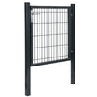 Garden Gate – Metal – Grey – Sturdy with Lock and Keys