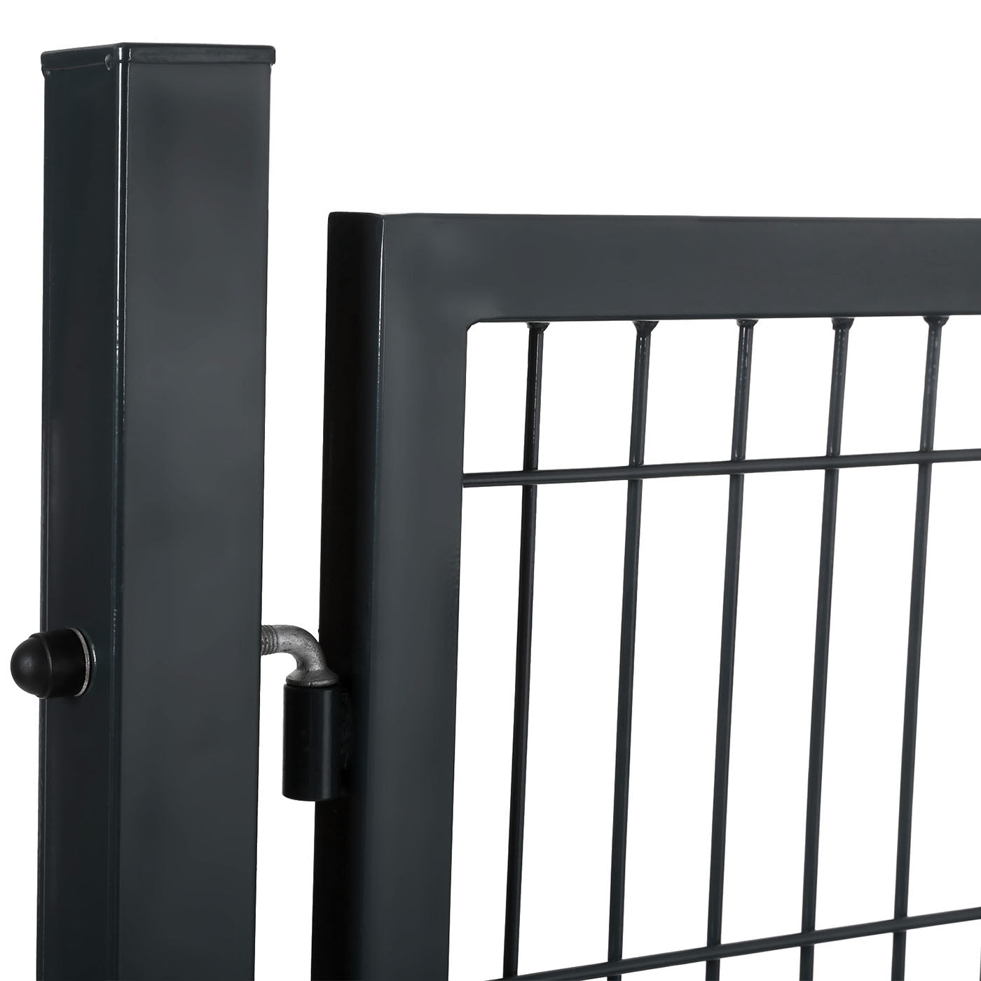 Garden Gate – Metal – Grey – Sturdy with Lock and Keys