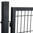 Garden Gate – Metal – Grey – Sturdy with Lock and Keys