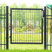 Garden Gate – Metal – Grey – Sturdy with Lock and Keys
