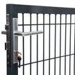 Garden Gate – Metal – Grey – Sturdy with Lock and Keys