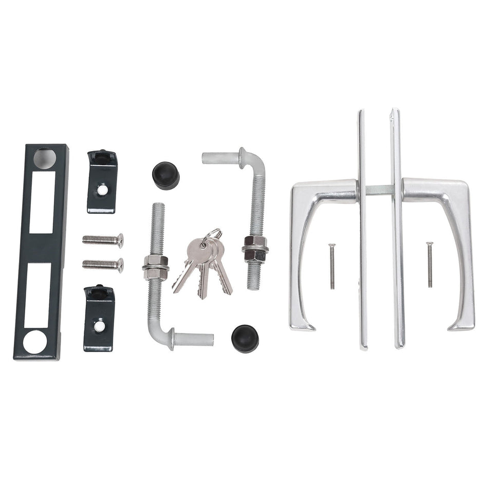 Garden Gate – Metal – Grey – Sturdy with Lock and Keys