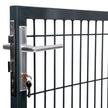 Garden Gate – Metal – Grey – Sturdy with Lock and Keys