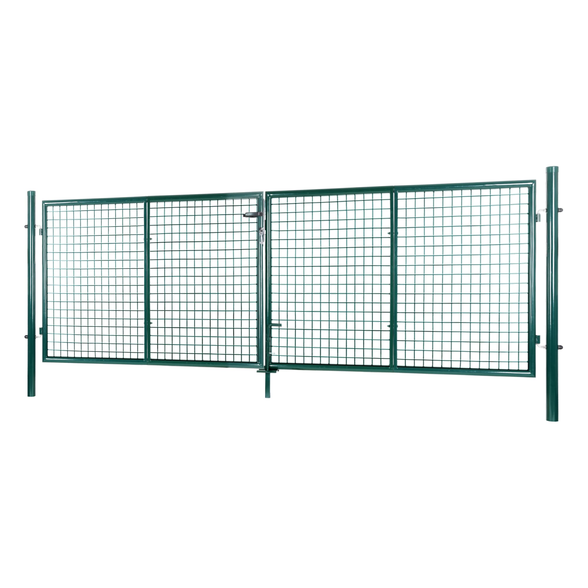 Lockable Garden Gate – Galvanized Metal – Silver – Secure Design