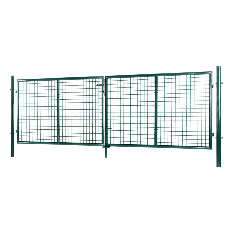Lockable Garden Gate – Galvanized Metal – Silver – Secure Design