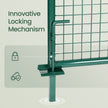 Lockable Garden Gate – Galvanized Metal – Silver – Secure Design